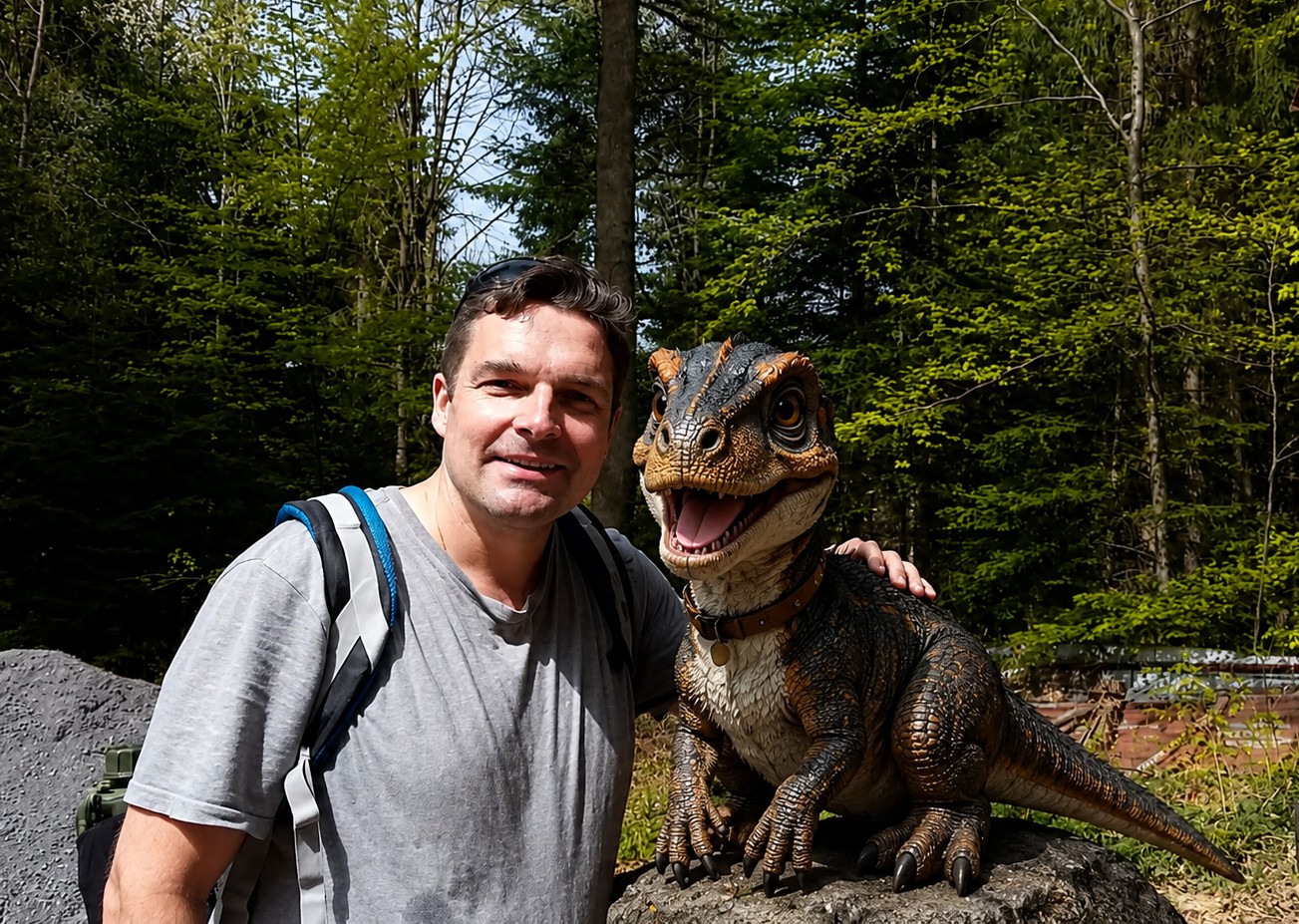 Max Ruchti mit Dino